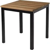 Etax 80cm Square Dining Table - Golden Oak, Aluminium