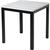 Etax 80cm Square Dining Table - Whitewash, Aluminium