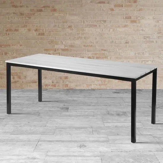 Etax Rectangular Dining Table - Whitewash