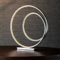 Eternity LED Touch Table Lamp with Continuous Loop - Matt Nickel