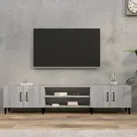 Ethan TV Stand with 4 Doors - Grey Sonoma Oak, Engineered Wood