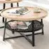 Eufaula Coffee Table with Undershelf - Black, Oak