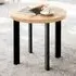 Eufaula End Table with Black Metal Legs - Oak