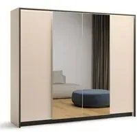 Eureka 4-Door Wardrobe with LED - Beige