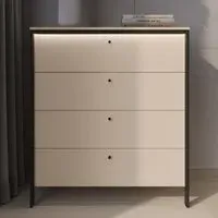 Eureka 4-Drawer Chest with LED - Beige