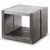Eureka End Table - Grey Glass, Smokey Grey Wood