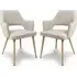 Eureka Side Dining Chairs in Pair - Natural, Fabric
