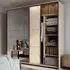 Eureka Wardrobe with 2 Sliding Doors and LED - Beige