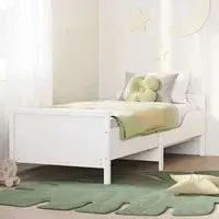 Eustis Extendable Kids Bed Frame - White, Pine