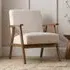 Eustis Fabric Armchair with Wooden Frame - Oak