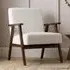 Eustis Fabric Armchair with Wooden Frame - Walnut