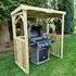 Eustis Wooden Garden BBQ Shelter - Natural