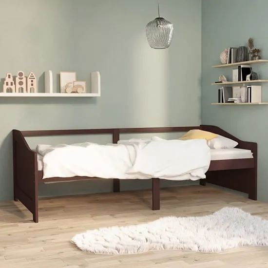 Evania Single Day Bed - Brown, Pine Wood