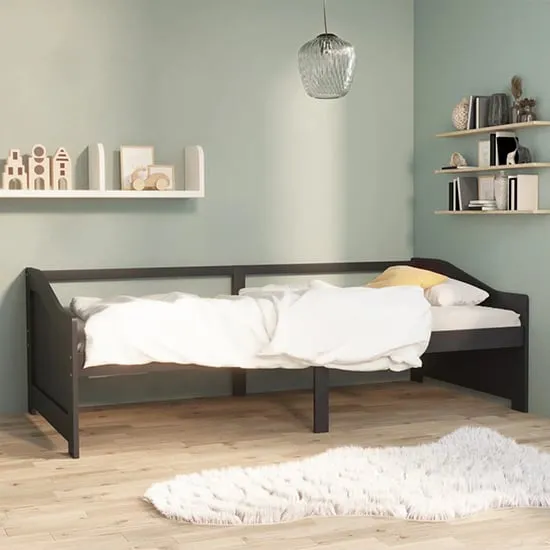 Evania Single Day Bed - Grey, Pine Wood