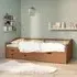Evania Single Day Bed with Drawers - Honey Brown, Pine Wood