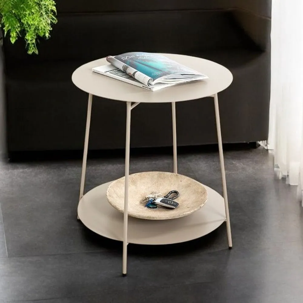 Evanston Large End Table with Undershelf - Grey, Metal