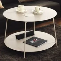 Evanston Metal Coffee Table with Undershelf - Grey