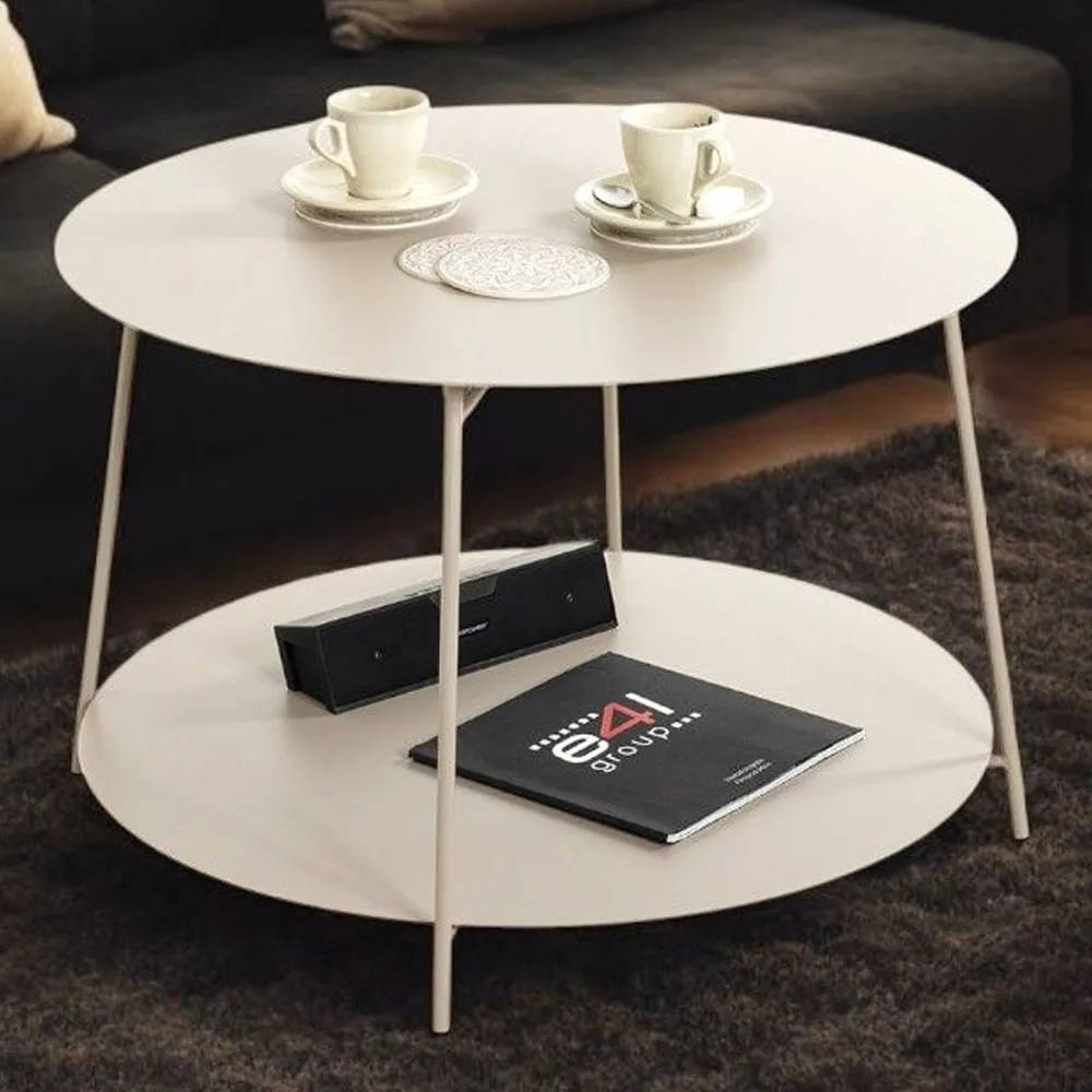 Evanston Metal Coffee Table with Undershelf - Grey image