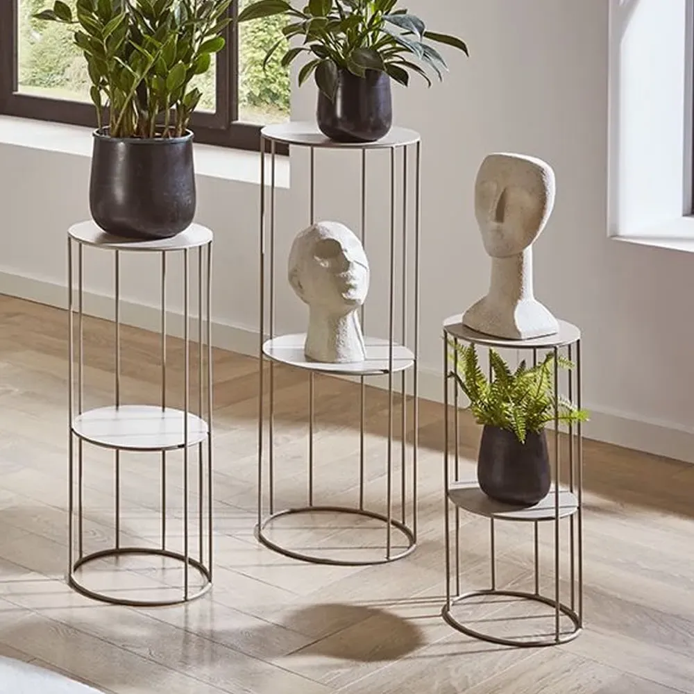 Evanston Set of 3 Metal Planters - Grey image