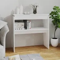 Everill Console Table with Undershelf - White, Engineered Wood