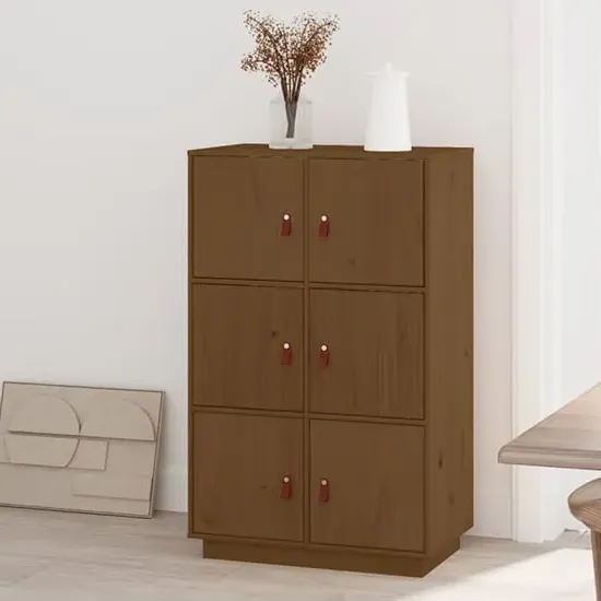 Everix 6-Door Storage Cabinet - Honey Brown, Pinewood image