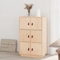 Everix 6-Door Storage Cabinet - Natural, Pinewood