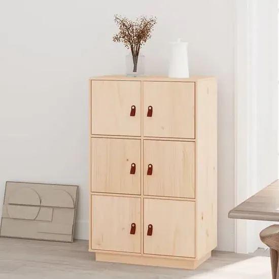 Everix 6-Door Storage Cabinet - Natural, Pinewood