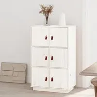 Everix 6-Door Storage Cabinet - White, Pinewood