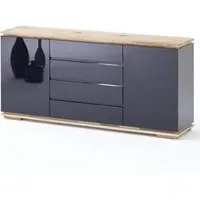 Everly Sideboard with 2 Doors - Black, Oak