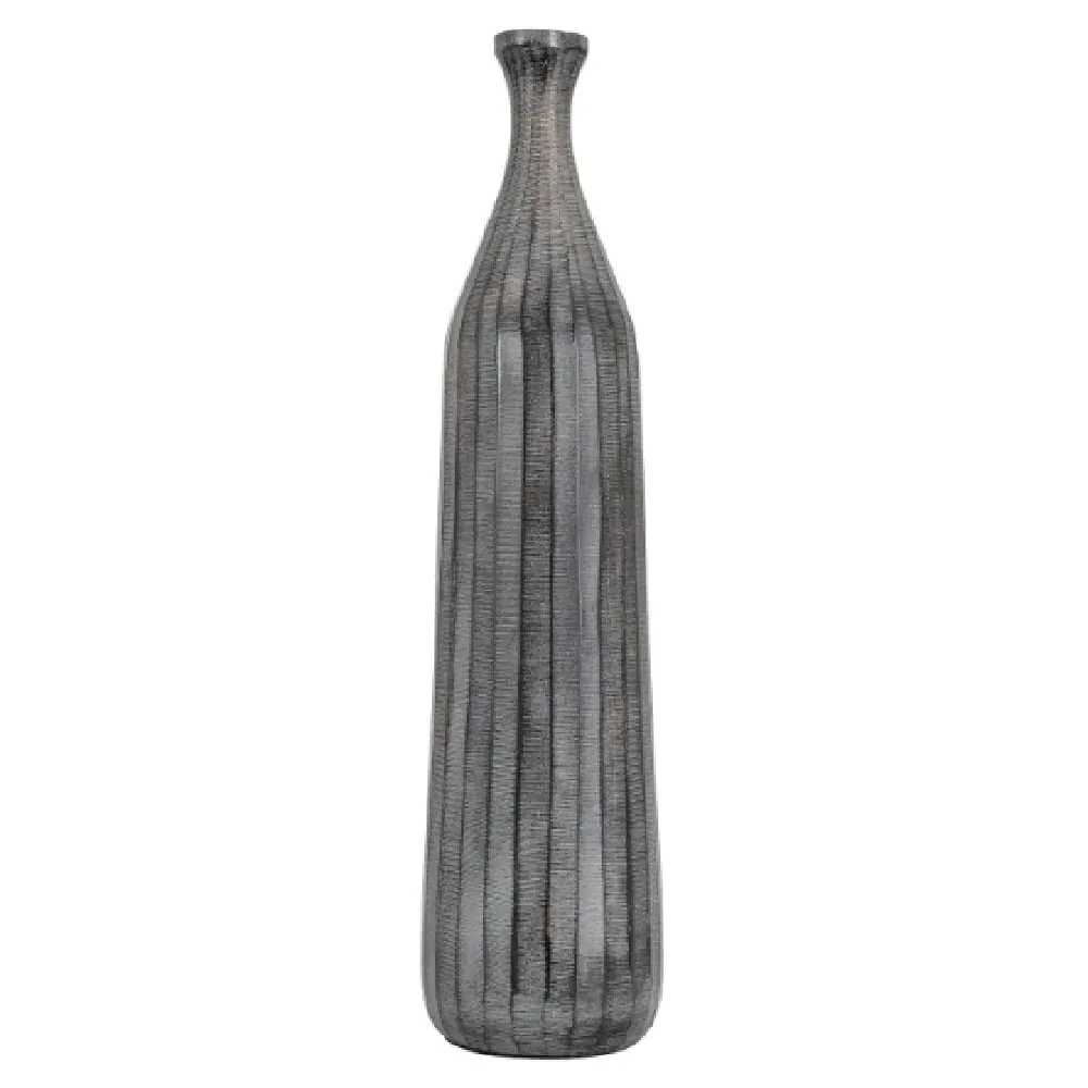 Exeter Large Bottle Vase - Antique Grey, Aluminium