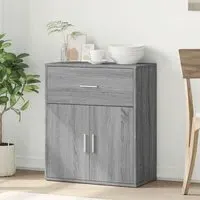 Exeter Sideboard with 2 Doors 1 Drawer - Grey, Engineered Wood
