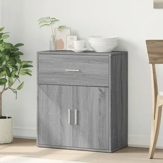 Exeter Sideboard with 2 Doors 1 Drawer - Grey, Engineered Wood image