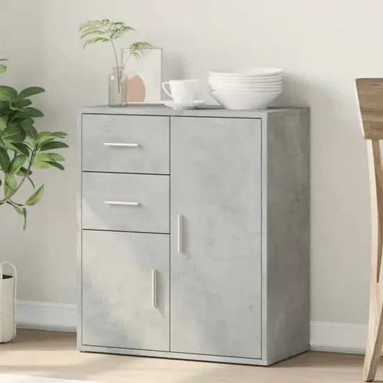 Exeter Sideboard with 2 Doors 2 Drawers - Concrete Grey