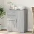 Exeter Sideboard with 2 Doors 2 Drawers - Grey, Engineered Wood
