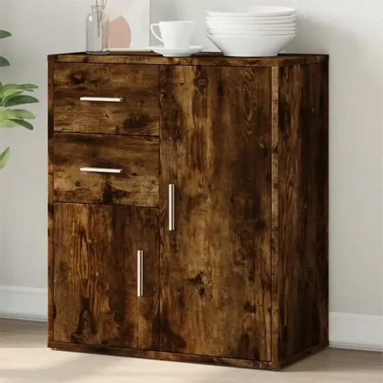 Exeter Sideboard with 2 Doors 2 Drawers - Smoked Oak