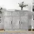 Exeter Sideboard with 3 Doors 3 Drawers - Concrete Grey
