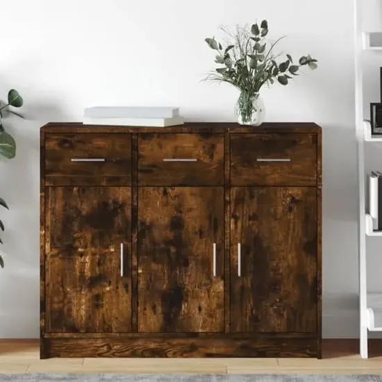 Exeter Sideboard with 3 Doors 3 Drawers - Smoked Oak