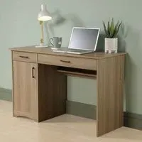 Exeter Wooden Laptop Desk with Door - Summer Oak