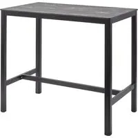 Extro 120cm Bar Table - Black Marble Textured