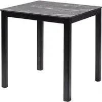Extro 60cm Dining Table - Black Marble Textured