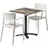 Extro Dining Table with Lecce 2 Chairs - Driftwood, White