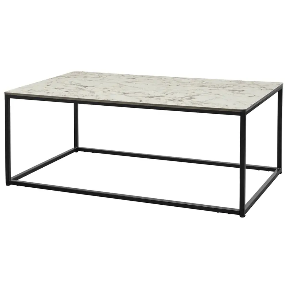 Extro Rectangular Coffee Table - White Carrara Marble