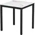 Extro Square Dining Table - Carrara Marble Effect