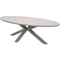 Ezra Large Oval Garden Dining Table - Taupe, Vironwood