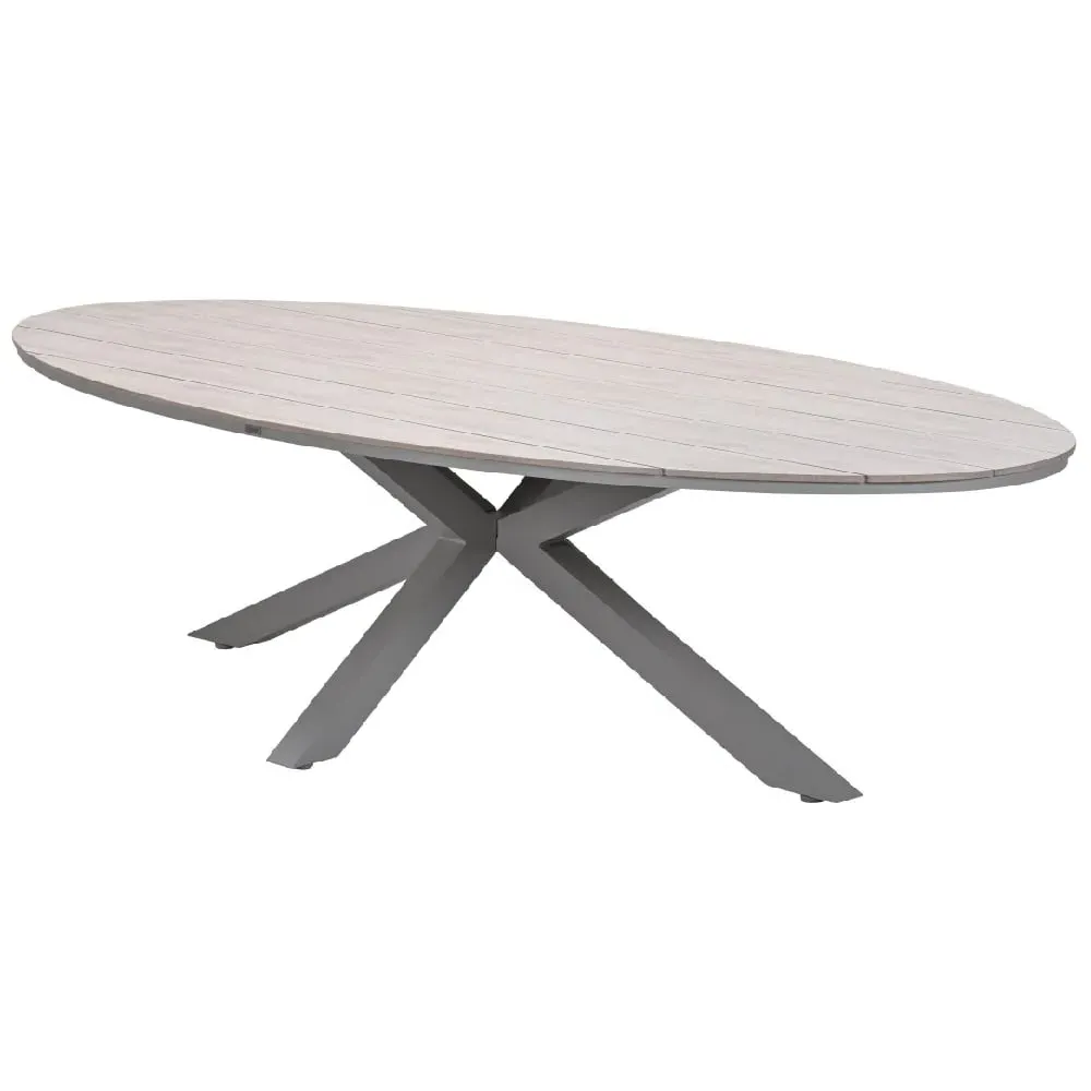 Ezra Large Oval Garden Dining Table - Taupe, Vironwood