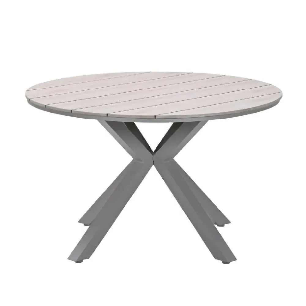 Ezra Round Garden Dining Table - Taupe, Vironwood