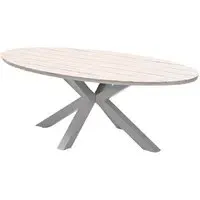 Ezra Small Oval Garden Dining Table - Taupe, Vironwood