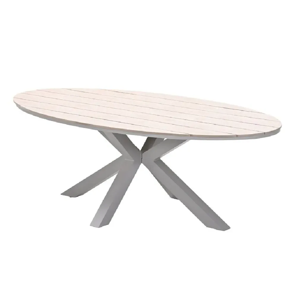 Ezra Small Oval Garden Dining Table - Taupe, Vironwood