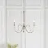 Fabia 3 Light Crystal Pendant Light - Polished Nickel, Crystal