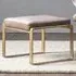 Fabian Velvet Footstool with Metal Frame - Mineral